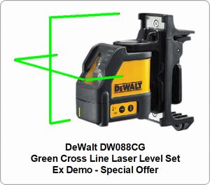 Spot-On LaserChalkLine X2 Green Cross Line Laser Level 30m Set - Special 2026 Promotion Offer Cross, Line & Spot Lasers