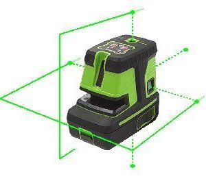 Spot-On GreenLiner X2 P5 Cross, Plumb & Multi Point Laser Level Pro Set Cross, Line & Spot Lasers
