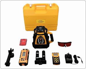 Spot-On SRL210R Rotary Laser Level HVP2/DDG Horizontal Vertical Plumb2 & Digital Dual Grade Ext 800m  Pro Set Spot-On Rotary Lasers