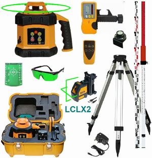 Spot-On SRL205LMS+ Rotary Laser Level Green HDG Horizontal & Dual Grade Exterior 600m LevelMaster Combo Set + Special 2026 Promotion Rotary Lasers