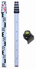Telescopic Levelling Staff 2.5m 5-section + Level : Levelling Staffs
