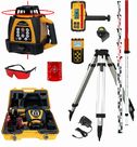 Spot-On SRL210CSS Rotary Laser Level HVP2/DDG Horizontal Vertical Plumb2 & Digital Dual Grade 800m XPro Construction Site Set + Promotion : Spot-On Rotary Lasers